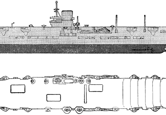 Корабль HMS Ark Royal [Aircraft Carrier] (1939) - чертежи, габариты, рисунки